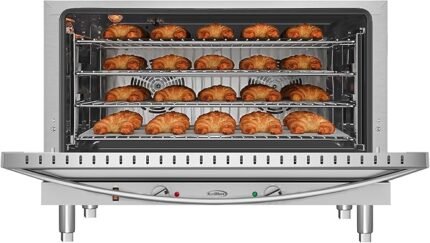 32 in. Commercial Countertop Convection Oven, Holds Full Size Pans, 4 Racks and 3500W of Power, 240V in Stainless-Steel, ETL Listed for Safety and Sanitation